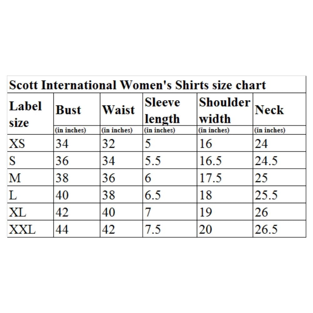 Scott hot sale size chart